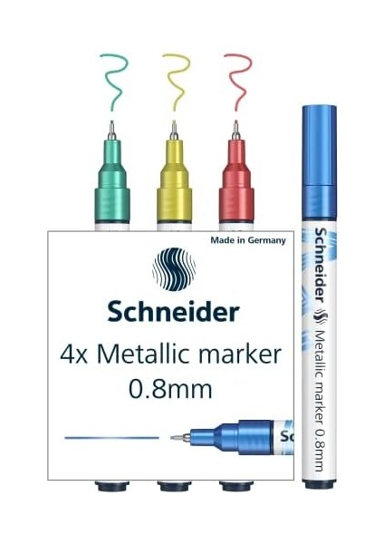 Metalik Işaret 010 (Çizgi Kalınlığı 0,8 Mm) 4&apos;lü Set (Mavi, Yeşil, Kırmızı, Sarı) fiyatları