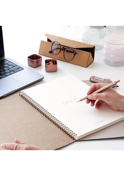 Kraft Karton Kapak 70 Yaprak 110 Gram Düz Çizgisiz Not Defteri fiyatları