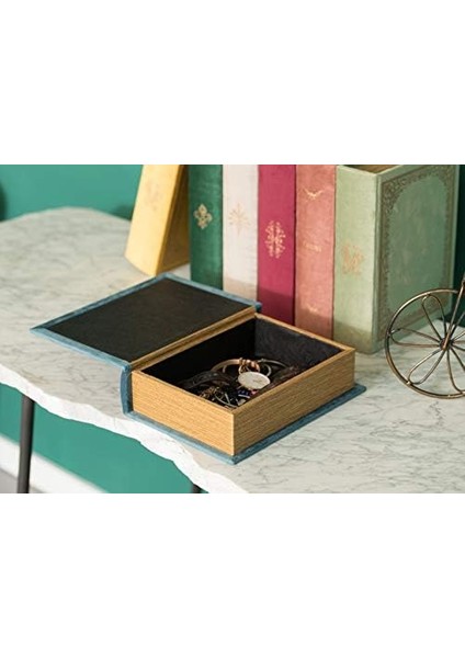 QI003691.B Kitap Şeklinde Dekoratif Saklama Kutusu, Mavi modelleri