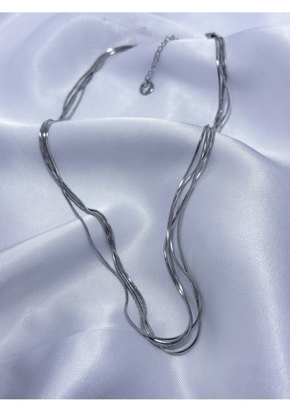 Ultra Ince Yılan Zincir Çelik Kolye