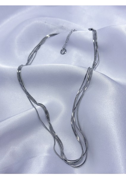 Ultra Ince Yılan Zincir Çelik Kolye modelleri