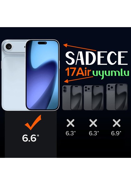 iPhone 17 Air - Hayalet Ekran Koruyucu Gerçek 23° Temperli Cam, (Otomatik Takma Aparatlı) Full Cam