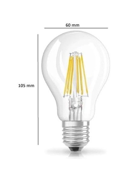 Ampül 6W=60W A60 E27 2800K Sarı Işık 720 Lümen Filament LED Ampul 11302 (1) fiyatları