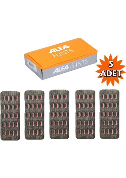 Çakmak Taşı 5 Paket 100 Adet Tüm Çakmaklar Için Uyumlu Kaliteli Taş