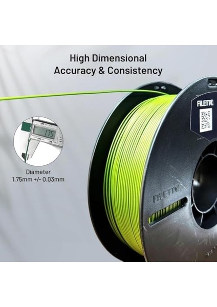 Pla+ Filament 1.75MM 1 kg - Haki Yeşili fiyatları