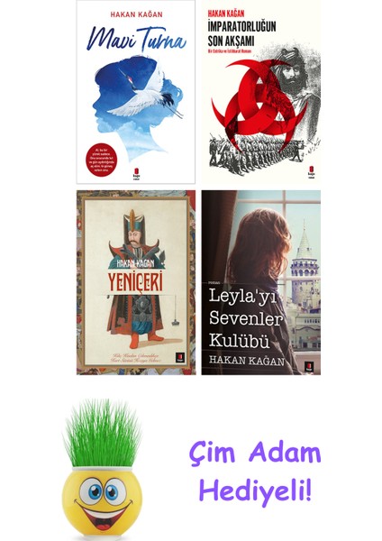 Hakan Kağan 4 Kitap Seti + Çim Adam Hediye
