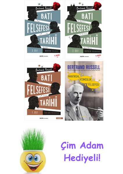Bertrand Russell 4 Kitap Seti + Çim Adam Hediye