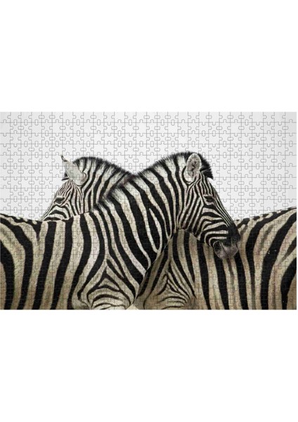 Siyah Beyaz 2 Zebralar Ahsap (Mdf) Puzzle Yapboz fırsatları