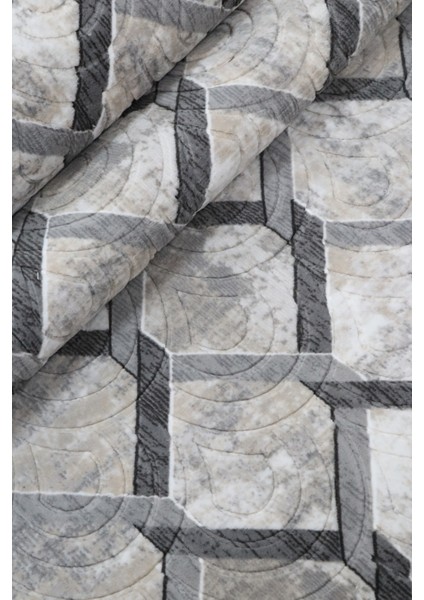 Gri Kaymaz Tabanlı Kabartmalı Çok Amaçlı Yıkanabilir Halı fiyatları