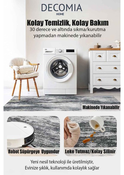 Gri Yıkanabilir Kaymaz Sisal Görünümlü Salon ve Mutfak Halısı, Koridor ve Yolluk Seçeneği modelleri