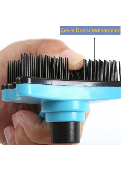 Evcil Hayvan Kedi Köpek Tüy Toplayıcı Otomatik Tuşlu Pet Tarak (4172) indirimleri