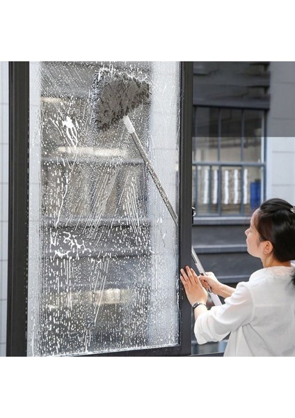 Teleskopik Saplı 150 cm Üçgen Mop Cam Duvar Tavan Fayans Parke Temizleyici Mop (4172) fırsatları