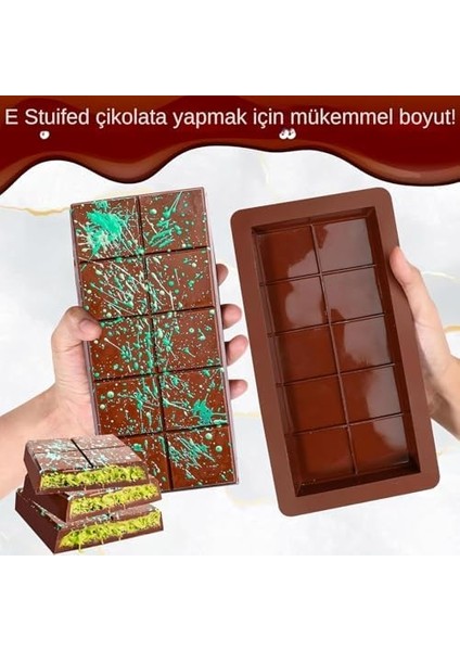 Çikolatası Kalıbı, Silikon Çikolata Kalıbı, Kadayıflı ve Çıtır Çikolatalar Için Çıkarma Kalıp, Esnek ve Dayanıklı Mutfak Aksesuarı (1 Adet) fiyatları