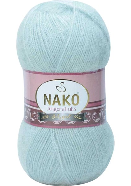 1 Adet Angora Lüks El Örgü Ipi Saraylı Mint 10471