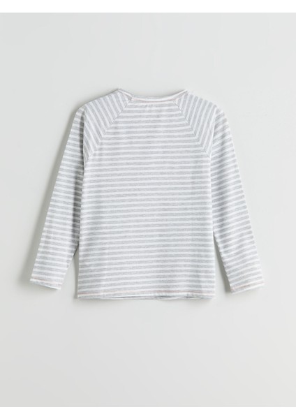 Yeni Sezon Bisiklet Yaka Çizgili Kadın Pijama Üstü fiyatları