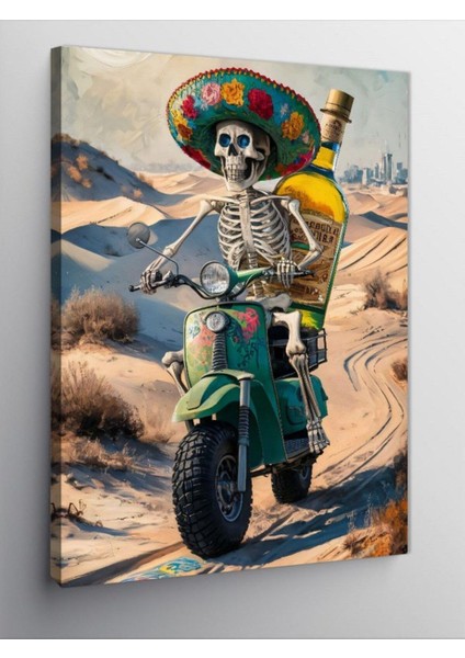 Kanvas Tablo Motosiklet Iskeleti 70 x 100 CNVSDKEY-124962-70-100