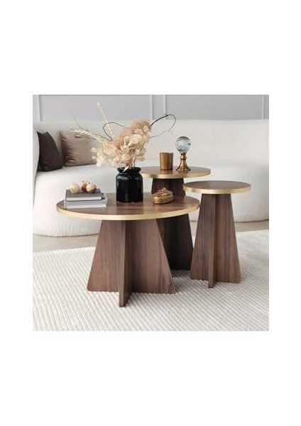 Mushroom 2 Li Sehpa /ceviz modelleri