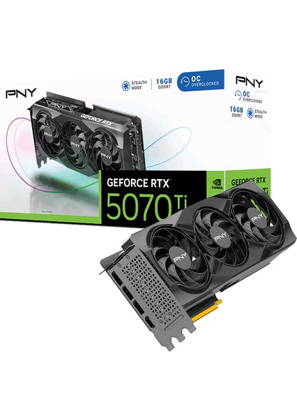 PNY RTX5070Ti OC 16GB GDDR7 256bit Ekran Kartı (VCG5070T16TFXPB1-O)