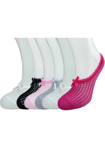 6 Adet Fiyonklu File Kadın Babet Çorap