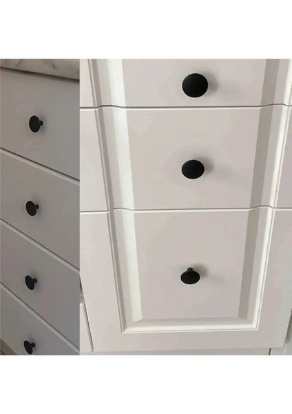 Mantar Mat Siyah Mobilya Kapak Çekmece Mutfak Düğme Kulpu (Çap 35MM) fiyatları