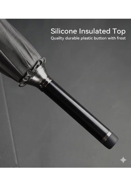 Parachase 8k Uv Koruma Ipek Şemsiye Rüzgar Geçirmez Güçlü, Özel Fiberglass 8 Tel Kılıflı Abs Düğmeli