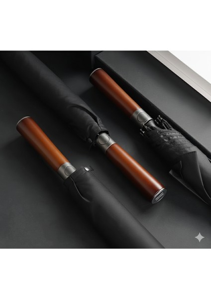 Parachase 8k Uv Koruma Ipek Şemsiye Rüzgar Geçirmez Güçlü, Özel Fiberglass 8 Tel Kılıflı Abs Düğmeli