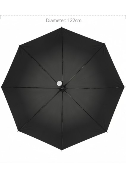 Parachase 8k Uv Koruma Ipek Şemsiye Rüzgar Geçirmez Güçlü, Özel Fiberglass 8 Tel Kılıflı Abs Düğmeli