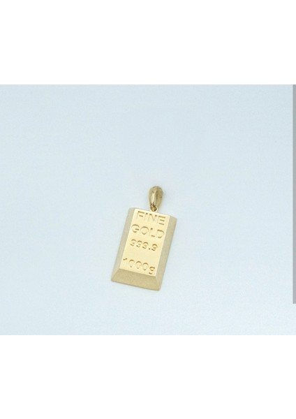 Külçe Gramlık Kolye Ucu Gold Renkli Çelik fırsatları