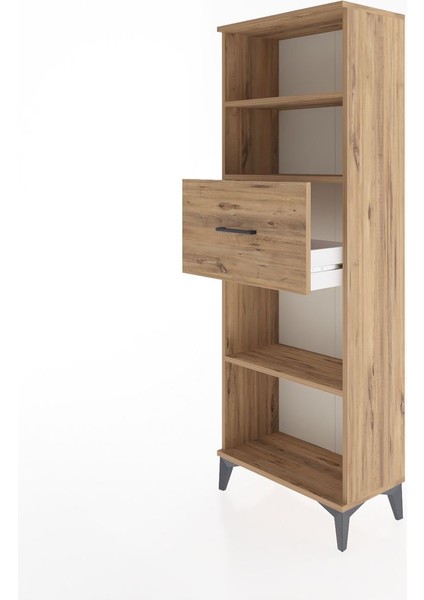 Arges Dolap 3 Raflı Tek Çekmeceli 60X30X163 Çam-Çam fırsatları