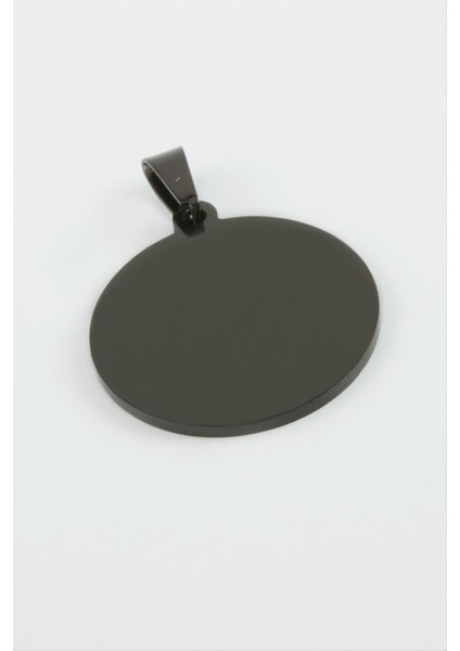 Yuvarlak Isim Yazılabilir Çelik Kolye Ucu 2,5 cm