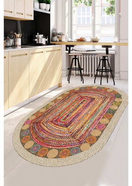 Renkli Dijital Baskılı Kaymaz Taban Modern Mutfak ve Salon Halısı, Yıkanabilir fırsatları
