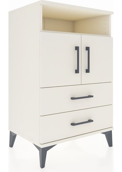 Hyperion Komodin 2 Raflı 2 Çekmeceli 2 Kapaklı 60X44X96 Aytaşı-Aytaşı fiyatları