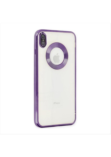iPhone Xs Max Lüx Lensli Lazer Silikon Kılıf (Kamera Korumalı)