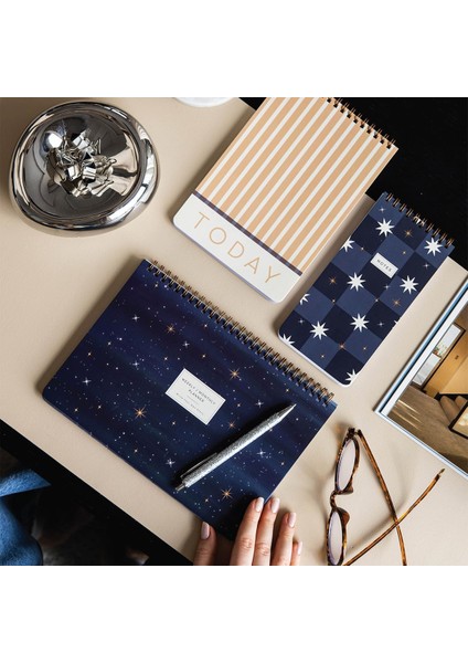 Haftalık ve Günlük 3’lü Masaüstü Süresiz Planlayıcı Set -