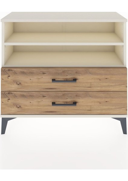 Arges Şifonyer 2 Raflı 2 Çekmeceli 88X30X80 Aytaşı-Çam