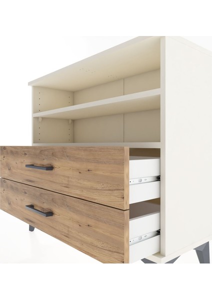 Arges Şifonyer 2 Raflı 2 Çekmeceli 88X30X80 Aytaşı-Çam indirimleri