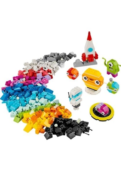 Yaratıcı Uzay Gezegenleri 11037-4 Yaş ve Üzeri Çocuklar Için Inşa Edilebilen Güneş Sistemi Içeren Yaratıcı Oyuncak Yapım Seti, Doğum Günü Hediyesi Fikri (450 Parça) modelleri