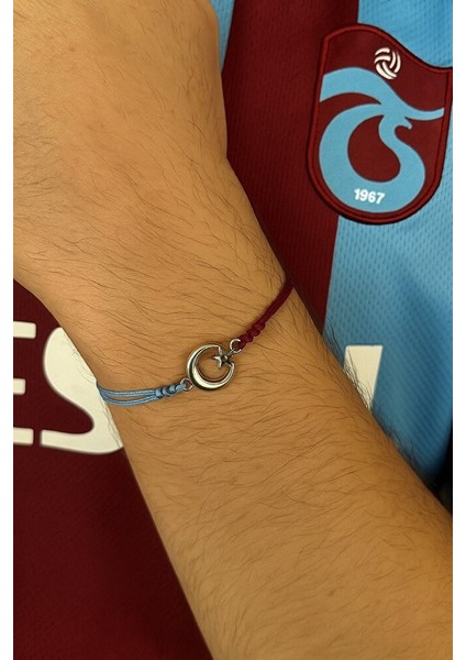 Trabzonspor Ay Yıldız Taraftar Makrome Bileklik El Yapımı – Ayarlanabilir modelleri