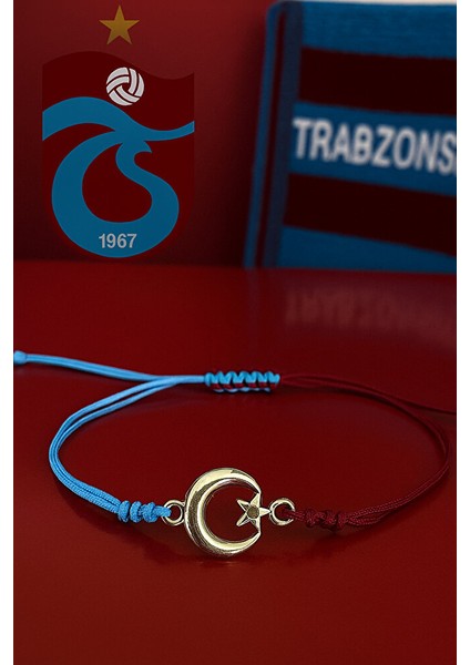 Trabzonspor Ay Yıldız Taraftar Makrome Bileklik El Yapımı – Ayarlanabilir indirimleri