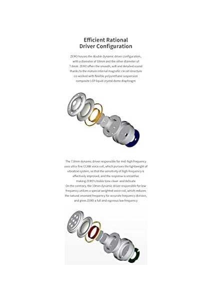 Zero Mavi Dynamic Drivers In-Ear | Sahne, Stüdyo Veya Odyofil Için Çift Sürücülü Kulak Içi/ın-Ear Kablolu Monitör Kulaklık modelleri