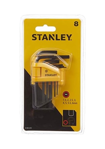 ST069251 8 Parça Allen Anahtar Takımı modelleri