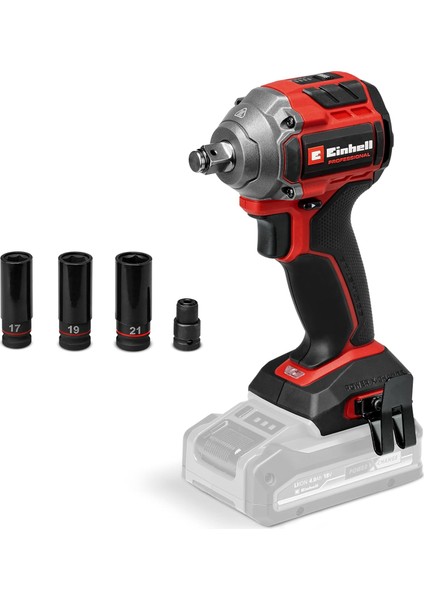 Professional Akülü Darbeli Somun Sıkma Tp-Cw 18/260-C Li Bl-Solo Power X- (18 V, 260 Nm Tork Seviyesi, 500 Nm Serbest Bırakma Torku, Kömürsüz, Harici Kare Uç Soketi)