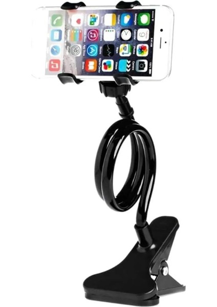 Akrobat Telefon Tutucu Siyah Oynar Başlıklı Portatif Çok Amaçlı Telefon Tutacağı
