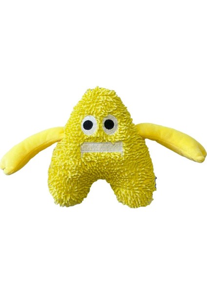 Bobble Monster Sarı Canavar Sesli Peluş Köpek Oyuncağı - Oynaması Keyifli Dayanıklı ve Güçlü Gıcırtılı!