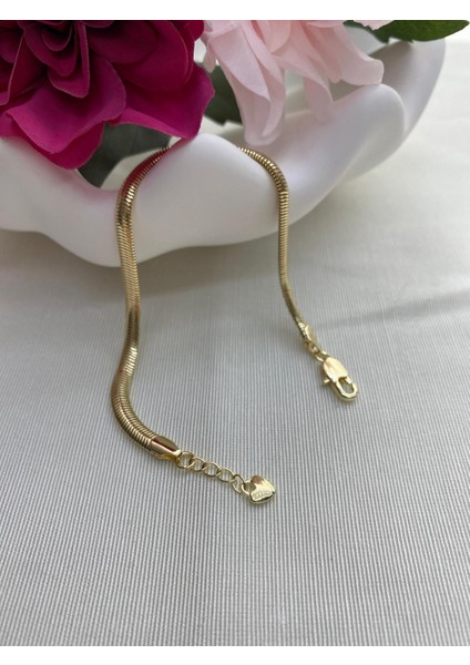 Çelik Italyan Ezme Altın Renk Bileklik modelleri