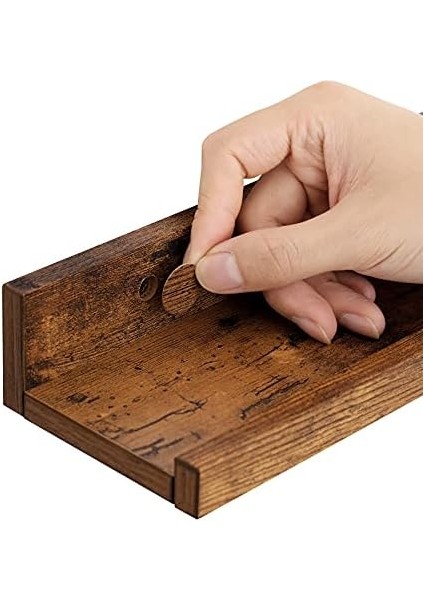 Duvar Rafları, 3&apos;lü Set, Yüzer Raflar, Uzunluk 38 Cm, Dekoratif Öğeler, Kavanozları ve Resim Çerçeveleri Için Yükseltilmiş Ön Kenar, Eski LWS037X01 fiyatları
