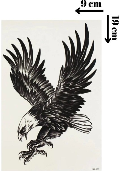 Kartal Geçici Dövme Şablonu - FF037