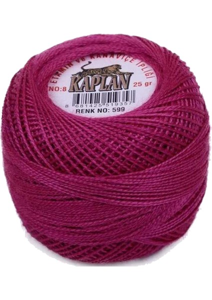 Kaplan Etamin ve Kanaviçe Ipi 8 No Kod/renk: 599 - Royaleks