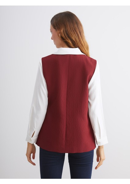 Yeni Sezon Kruvaze Yaka Dokulu Kadın Klasik Yelek fırsatları