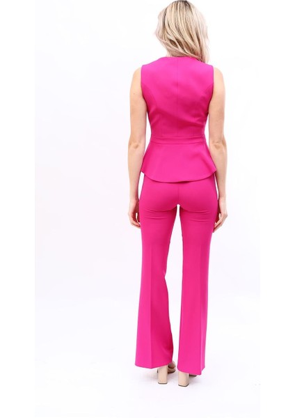 Aller Yelek & Ispanyol Paça Pantolon Takım-Fuşya indirimleri